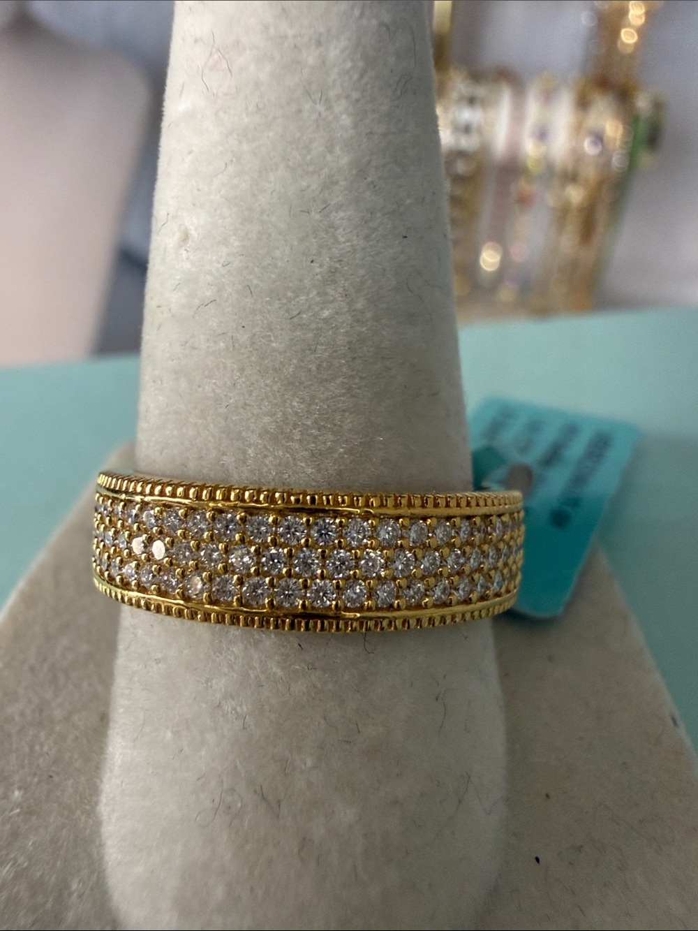 1.91 CTW Sterling Silver Moissanite Pave Eternity Band Ring